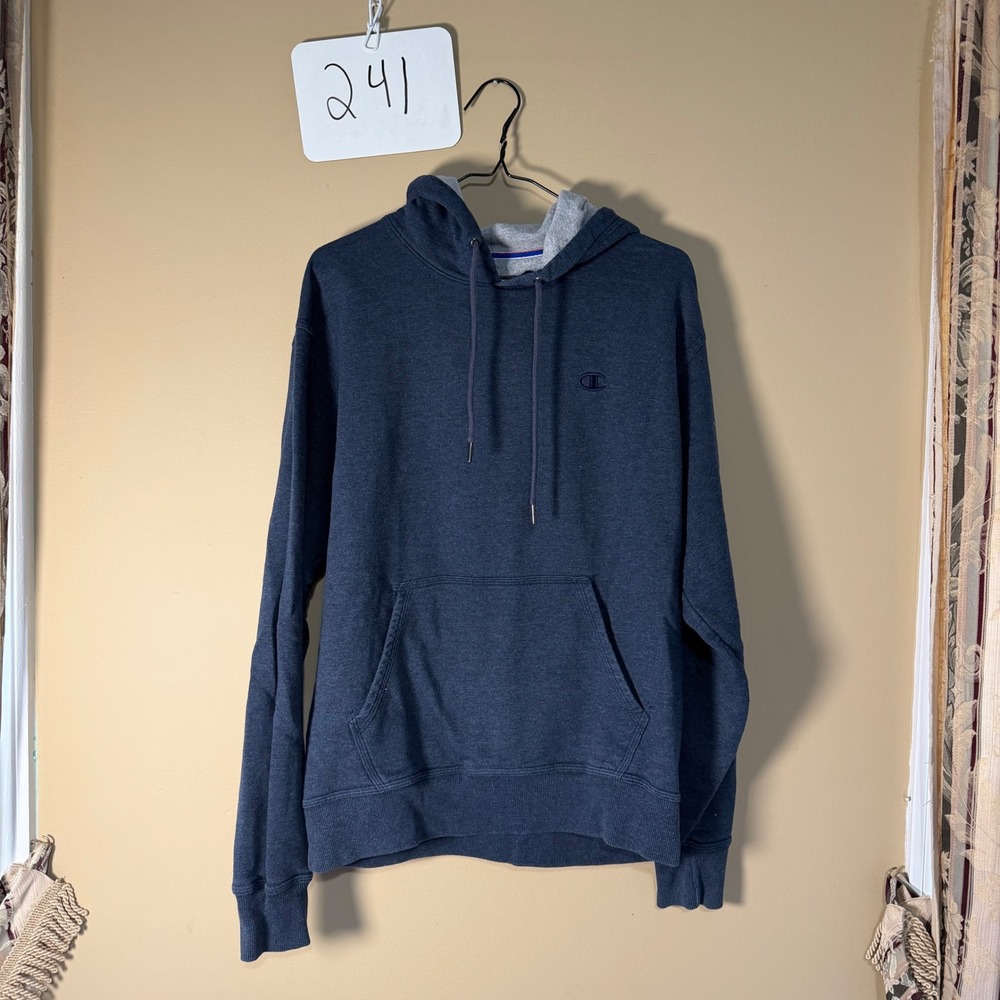 Champion Authentic Athleticwear Mens Gray Pullover Hoodie Sweatshirt Size M